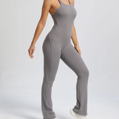 Women’s Backless Workout Jumpsuit