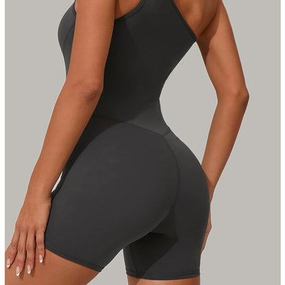 One-Shoulder Backless Yoga Jumpsuit
