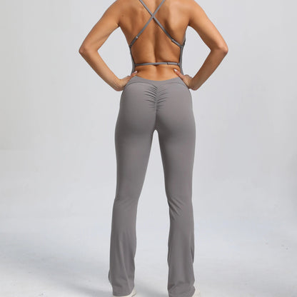 Women’s Backless Workout Jumpsuit