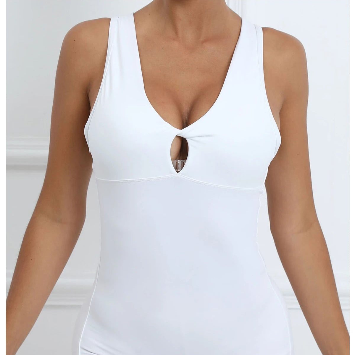 Stretch-Fit Padded Workout Jumpsuit