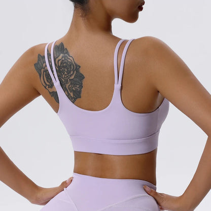 Cross Strap Padded Sports Bra