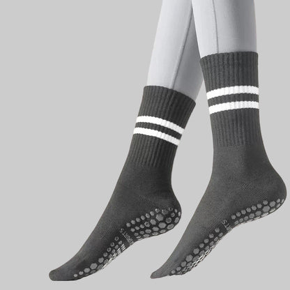 GripCore Mid-Tube Yoga Socks (3 Pairs)