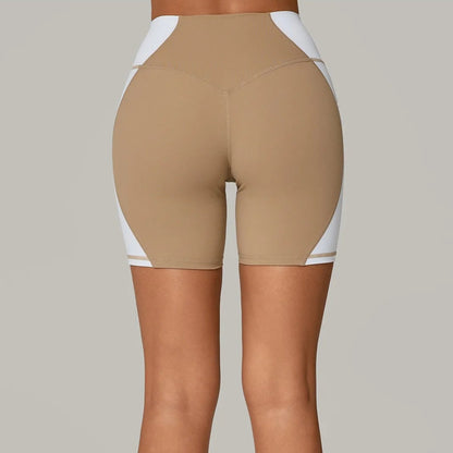 Color Clash High-Waist Butt Lift Yoga Shorts