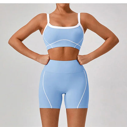 Fitness Yoga Top & Shorts Set