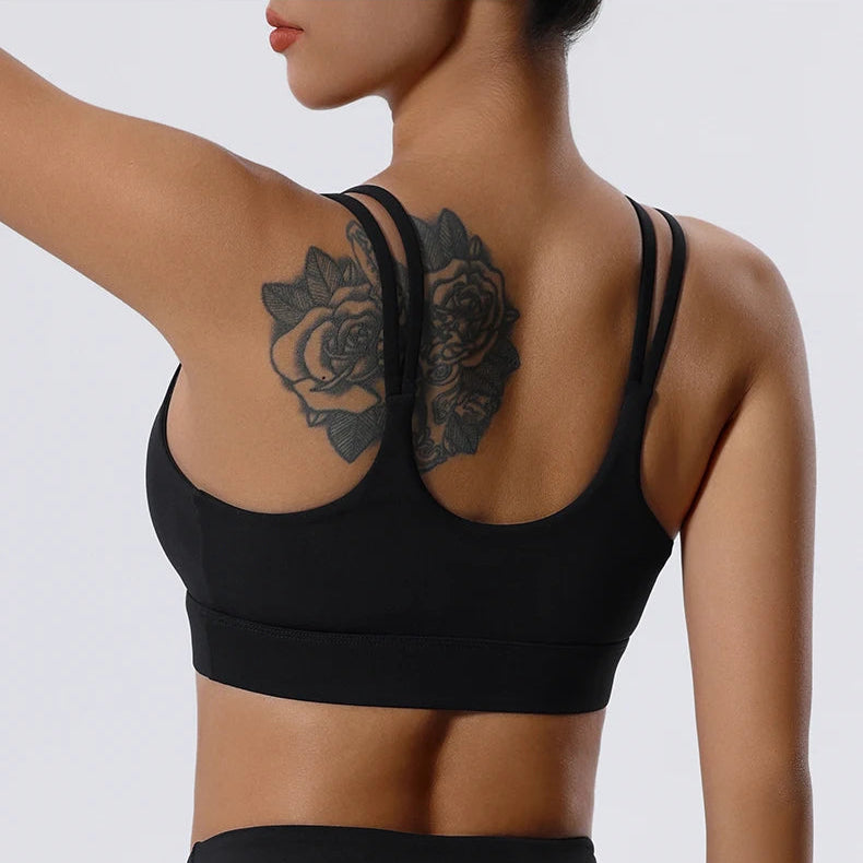 Cross Strap Padded Sports Bra