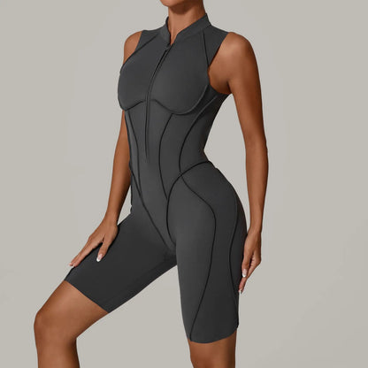 Jumpsuit Hollow Zipper Yoga Suit
