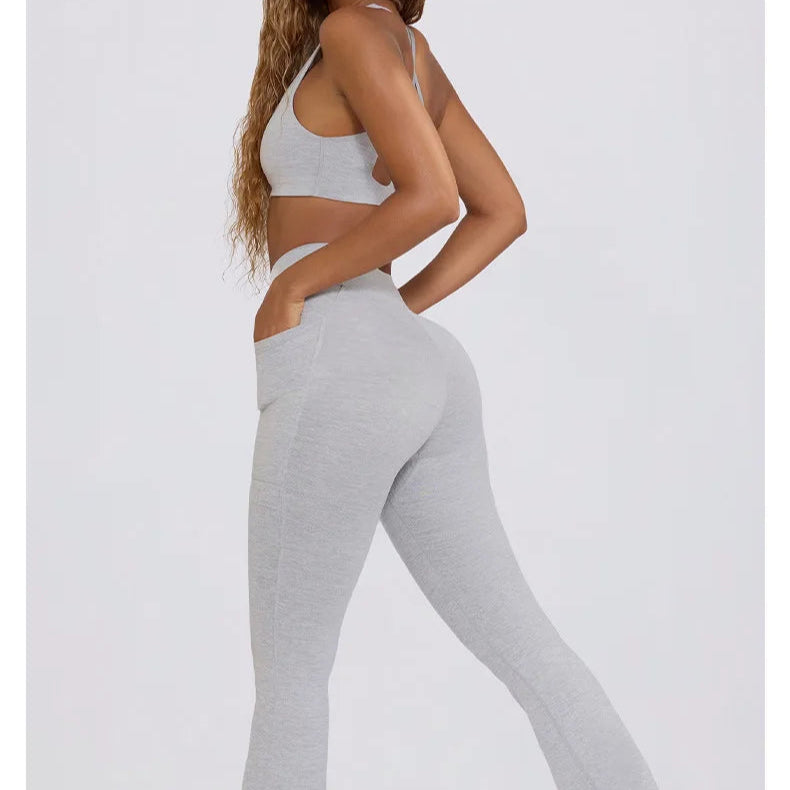 Seamless Leggings & Strappy Sports Bra Set