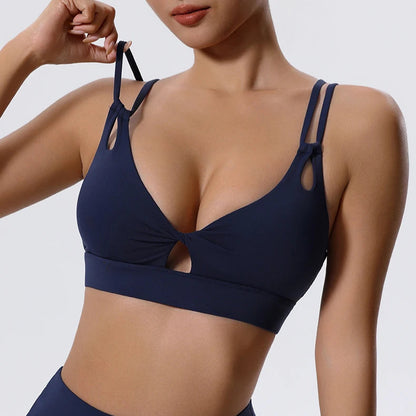 Cross Strap Padded Sports Bra