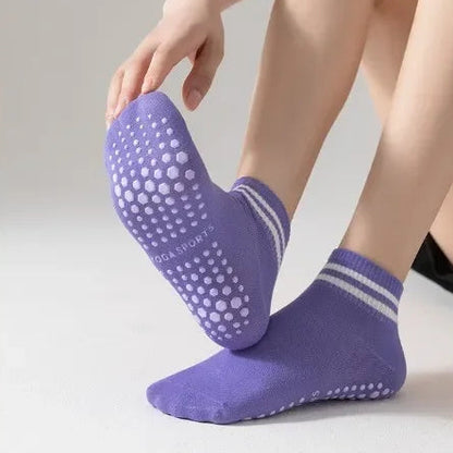 GripStripe Non-Slip Yoga Socks (5 Pairs)