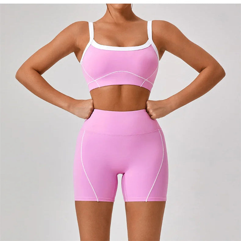 Fitness Yoga Top & Shorts Set