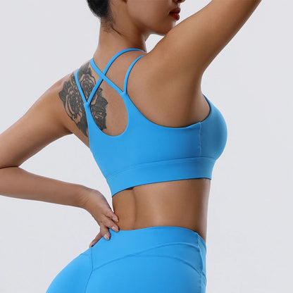 Cross Strap Padded Sports Bra