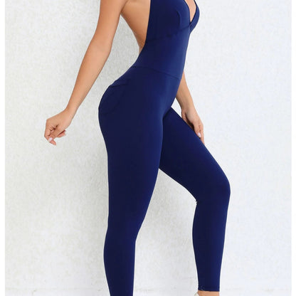 Backless Jumpsuit – Sporty One-Piece Overalls