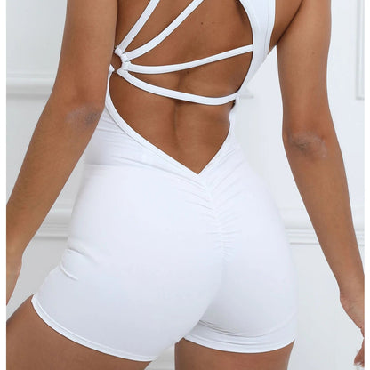 Stretch-Fit Padded Workout Jumpsuit