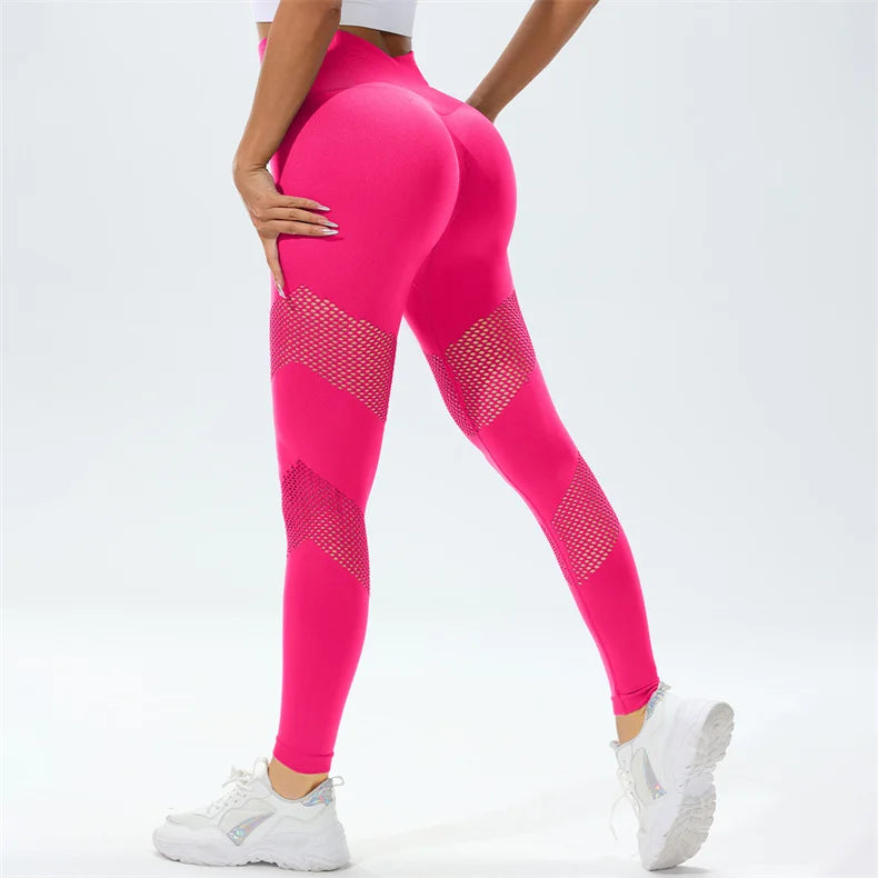 Seamless Hollow Yoga Leggings