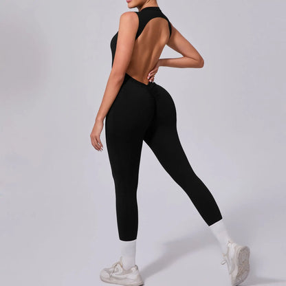 Sexy Backless Sleeveless Yoga Jumpsuit