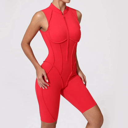 Jumpsuit Hollow Zipper Yoga Suit
