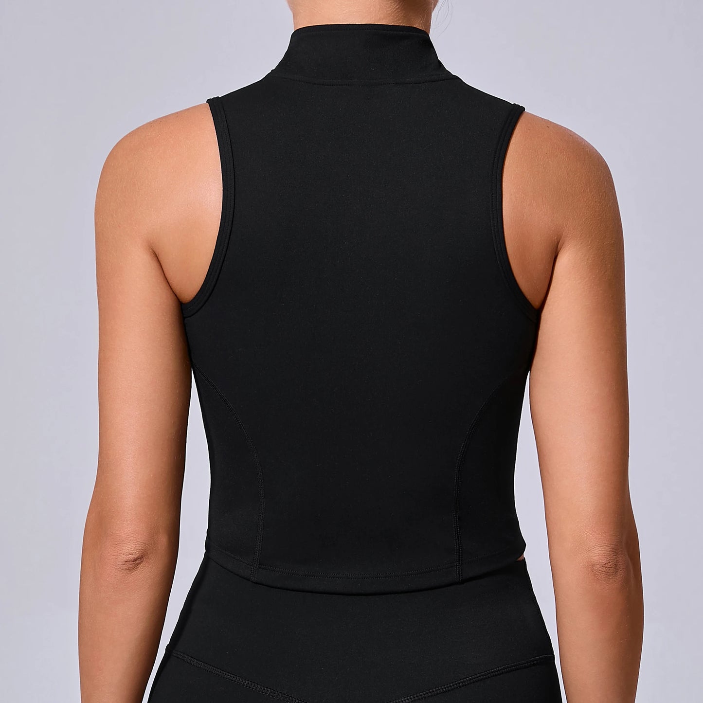 Non Pad Zipper Sports Top