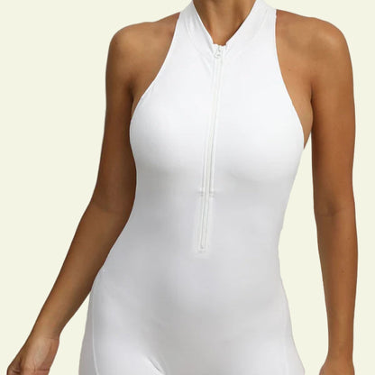 Zip-Up Scrunch Butt Yoga Romper