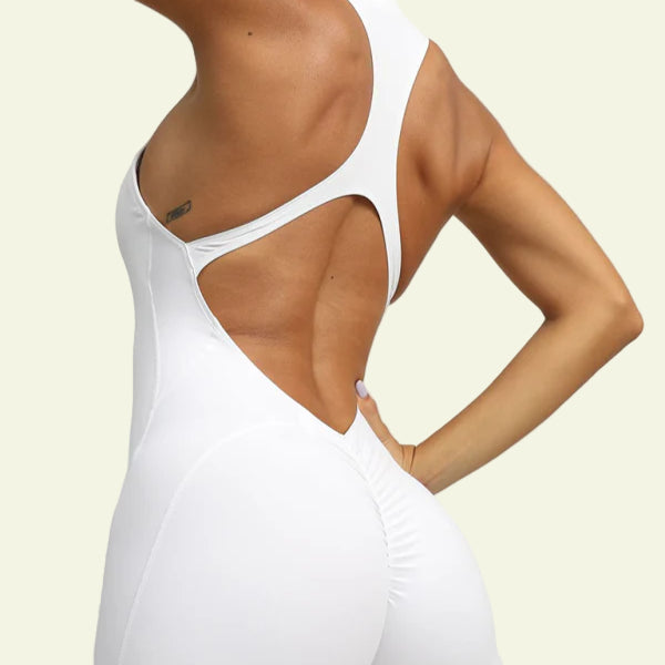 Zip-Up Scrunch Butt Yoga Romper