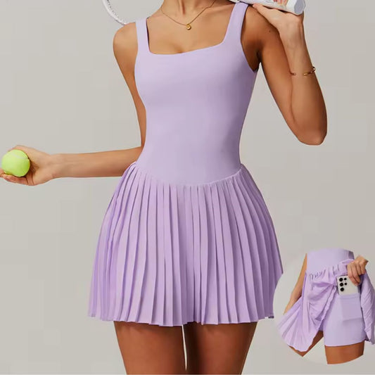 Two-Piece Pleated Tennis Dress