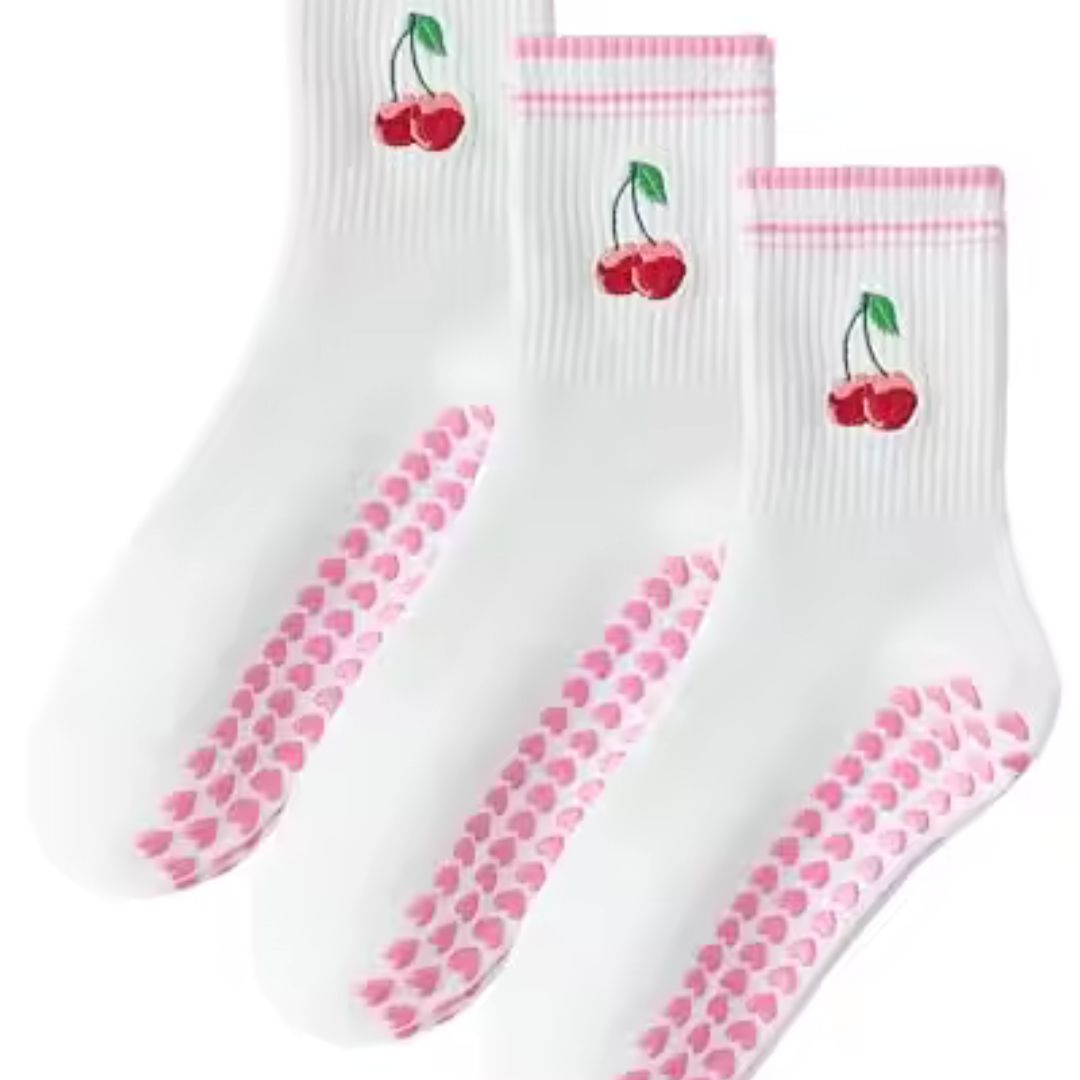 PoseGrip Anti-Slip Pilates Socks (3 Pairs)