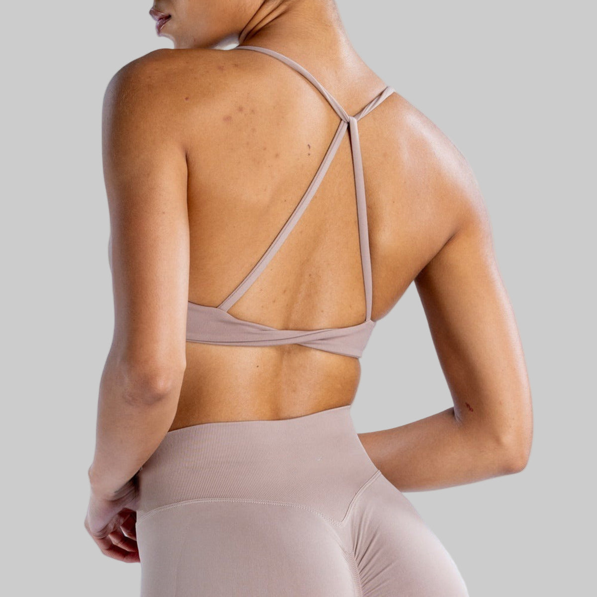 Twist Back High Support Sports Bra