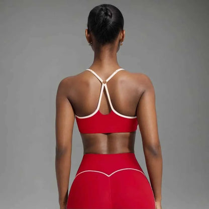 Bold & Sleek Contrast Activewear Ensemble